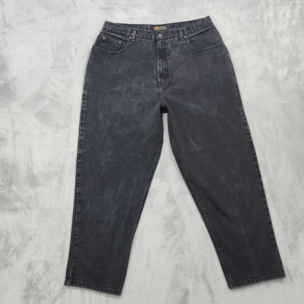 Vintage Route 66 Jeans Womens 20W Black High Rise Relaxed Tapered Denim Mom